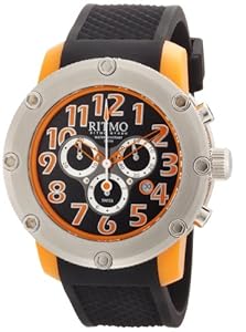 Ritmo Mundo Men's 241 Orange Carnival Quartz Chrono Black Dial Watch