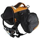 Kurgo 30-85 lb Baxter Dog Backpack, Medium, Black/Orange