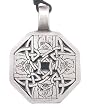 Celtic Owl Uath Hawthorn Pewter Pendant Necklace