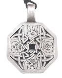 Celtic Owl Uath Hawthorn Pewter Pendant Necklace