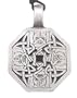 Celtic Owl Uath Hawthorn Pewter Pendant Necklace