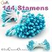 Bundle of 144 Double End Pearl Stamens 3mm Head 2in long Light Blue