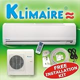 Klimaire 24000 btuh 13 SEER mini split ductless a/c air conditioner & heat pump 220V / 60Hz with free installation kit