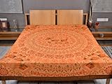 Traditional Indian Home Furnishing Cotton Elephant Bedspread with Multicolo ....