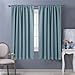 NICETOWN Window Treatment Blackout Curtains and Draperies - (Teal Blue Color) 52x63 inch, 2 Panels, Room Darkening Blackout Panel Drapes for Bedroom