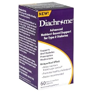 Diachrome Advanced Nutrient-Based Support for Type 2 Diabetes, Easy-To-Swallow, 60 Capsules by Nutrition 21
