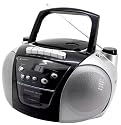 Soundmaster SCD 5400 Tragbarer Radio-Rekorder (CD-Player, Kassetten-Rekorder) schwarz/silber
