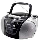 Produkt-Bild: Soundmaster SCD 5400 Tragbarer Radio-Rekorder (CD-Player, Kassetten-Rekorder) schwarz/silber