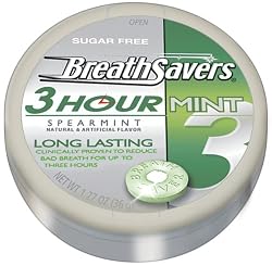 Breath Savers 3-Hour Mints, Spearmint, 1.27-Ounce Tins (Pack of 16)
