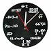DCI Matte Black Powder Coated Metal Mathematics Blackboard Pop Quiz Clock, 11-1/2" Diameter DCI Matte Black Powder Coated Metal Mathematics Blackboard Pop Quiz Clock, 11-1/2" Diameter