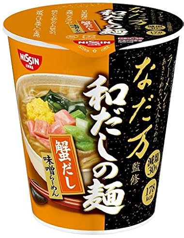 日清 なだ万監修 和だしの麺 蟹だし味噌 47g×12個