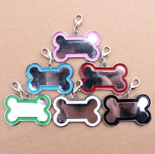 FD2841 Puppy Pet Cat Dog Bone ID Name Collar Personalized Tag Not Engraved 1pc