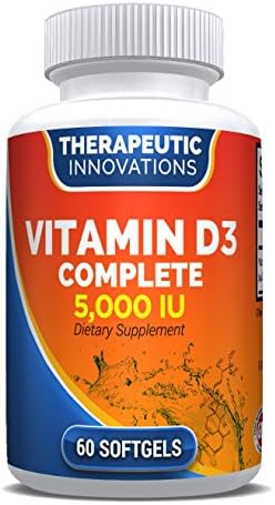 Therapeutic Innovations - Vitamin D3 Complete - 60 Serving 5,000 IU Vitamin D3 Supplement - Support for Bone, Breast, Prostate, Cardiovascular, Colon and Immune Health