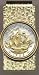 Gorgeous 2-toned 24k Gold on Sterling Silver World Coin Hinged Money Clip - British ½ penny 
