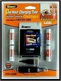 Konnoc One Hour Digital Camera Battery Charger with worldwide voltage plus 4 AA Batteries with Car Kit and USB Computer Kit