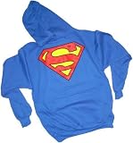 Superman Classic Shield Adult Hoodie Sweatshirt, Medium