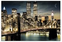 Manhattan Poster - Night Lights - 91.5 x 61cms (36 x 24 Inches)