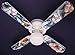 Soccer Football Baseball Sports Ceiling Fan (White) (12.5H x 42W x 42D)