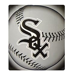 Chicago White Sox Light Weight Fleece MLB Blanket (Flashball Series) (50x60")"