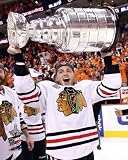 Patrick Kane Chicago Blackhawks NHL 8x10 Photograph with 2010 Stanley Cup Trophy