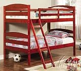 Twin Size Bunk Bed Cherry Finish