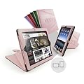 Tuff-Luv Tri-Axis Stasis Series: Napa Leather case cover for Apple iPad 2 - Pink