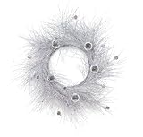 Melrose Glitter Ornament Wreath, Silver, 23-Inch