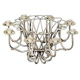 Metal Basket Candle Holder White