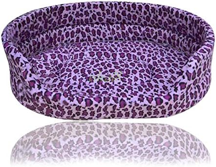 Comfortable Cozy Pet Puppy Dog Cat Pad Couch Cushion Basket Bed Sofa Portable 1 Style Choice 1:Purple Leopard Stripe Size:NO.1