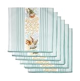 Rose Tree Capricornia Table Linens Set Of 6 Napkins, White