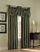 Two-Toned Stripe Pattern Lined Window Curtain Panel