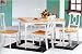 Kitchen & Housewares : Natural Wood Frame Tile Top and White Legs