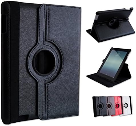 Ace of Slates 360 Degree Rotating Stand Case for iPad 4 Retina Display, iPad 3 and iPad 2 - Black