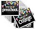 First & Last Day of School 8x10 Photo Prop Signs Entire Series Preschool - College Pastel Color Pennant Flags for Girls, 16-Grade Levels: Preschool, Pre-K, Kindergarten, 1st to 12th Grades to College