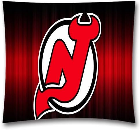 Popular Cotton Linen Square Decorative NHL Throw Pillow Case Crazy Cushion Cover nhlNew Jersey Devils,Home Decor,Personalized Gift,18 "X18 "