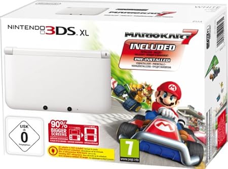 Nintendo 3DS XL Konsole weiß + Mario Kart 7 (limitiert)