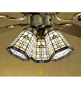 4W Arrowhead Mission Fanlite Shade Lighting Ceiling