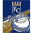 Kansas City Royals MLB Royal Plush Raschel Blanket (Big Stick Series) (50"x60")