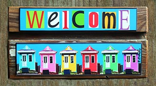 Welcome Sign on salvage wood