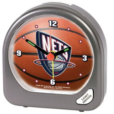 NEW JERSEY NETS OFFICIAL LOGO TRAVEL ALARM CLOCK
