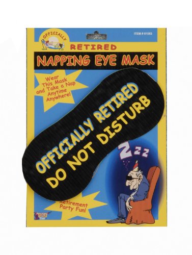 Forum Novelties Officially Retired Retirement Party Do Not Disturb Napping Eye Mask Gag Gift