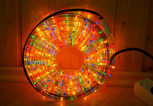 Lichterschlauch / Lichtschlauch 4-farbig bunt 10 M. Außen u. Innen
