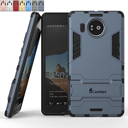 Caseblare Microsoft lumia 950 XL Tough slim kickstand case lightweight titan case shockproof drop protection Dark Navy