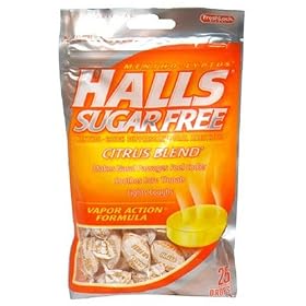 Halls Sugar Free Cough Suppressant Drops, Citrus Blend - 25 ea