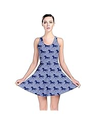 Denim/Polyester/Spandex General Print Stretchy Skater Dress 