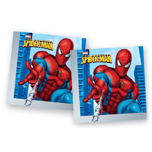 Servietten Spiderman, 20 Stk. 33x33 cm