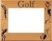 Laser Engraved Wood Female Golf Picture / Photo Frame