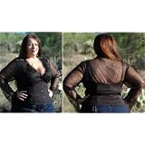 Princess�Stretch�Denim�&�Lace��Zipper�Top, Black