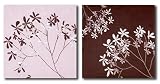 LC Design Company Set of 2 Lilac Flower Design Wall Art