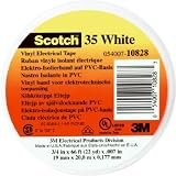 Scotch 80610833982 Vinyl Electrical Color Coding Tape 35-White-3/4, 3/4 in x 66 ft (19 mm x 20,1 m)